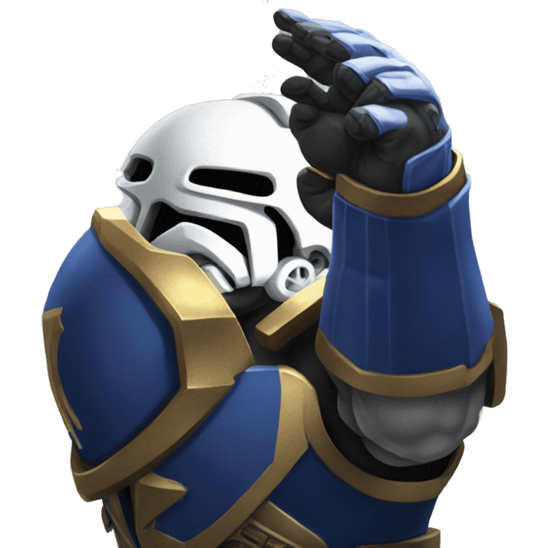 raised hands space marine emoji