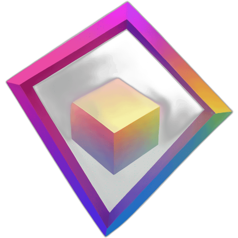 4d tesseract gradient logo hd emoji