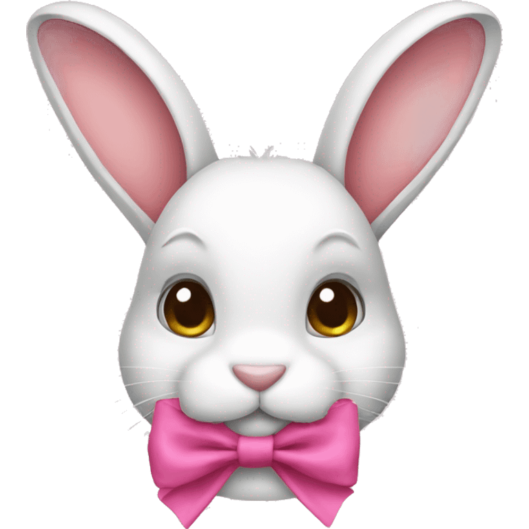 bunny with a pink bow emoji