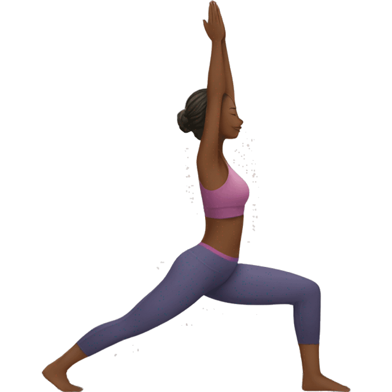 a woman doing yoga emoji