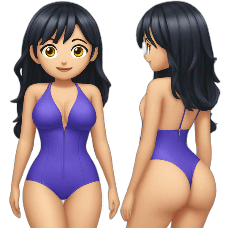 nico robin full body pawg swimsuit back shot emoji