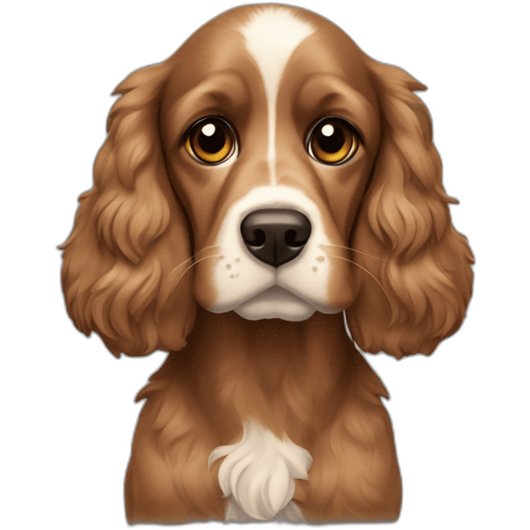 brown cocker spaniel pilot emoji