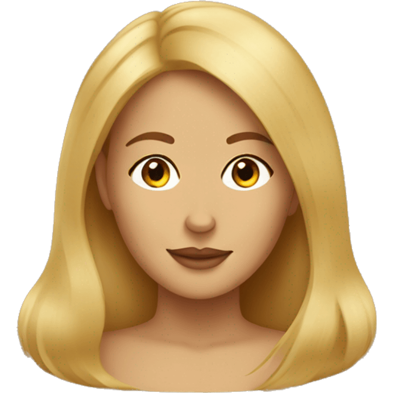 Honey blonde woman with pomeranian emoji