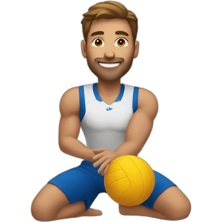 A man plays volleyball emoji