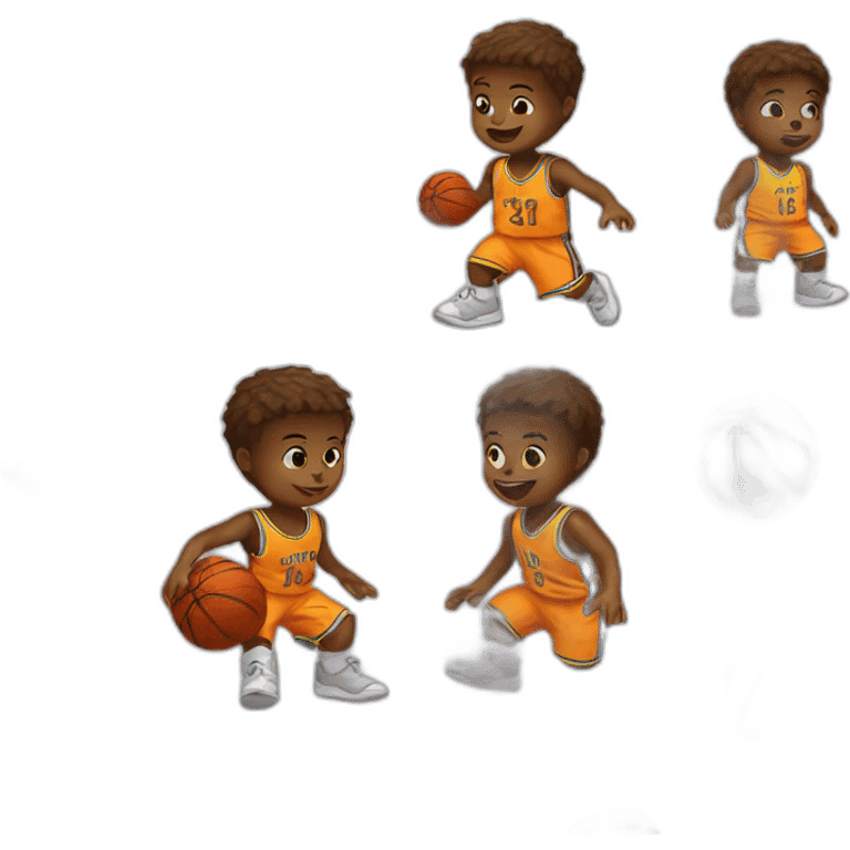 Baby play basketball emoji