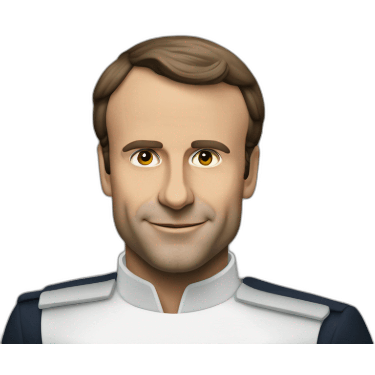 Macron sur une fusée  emoji