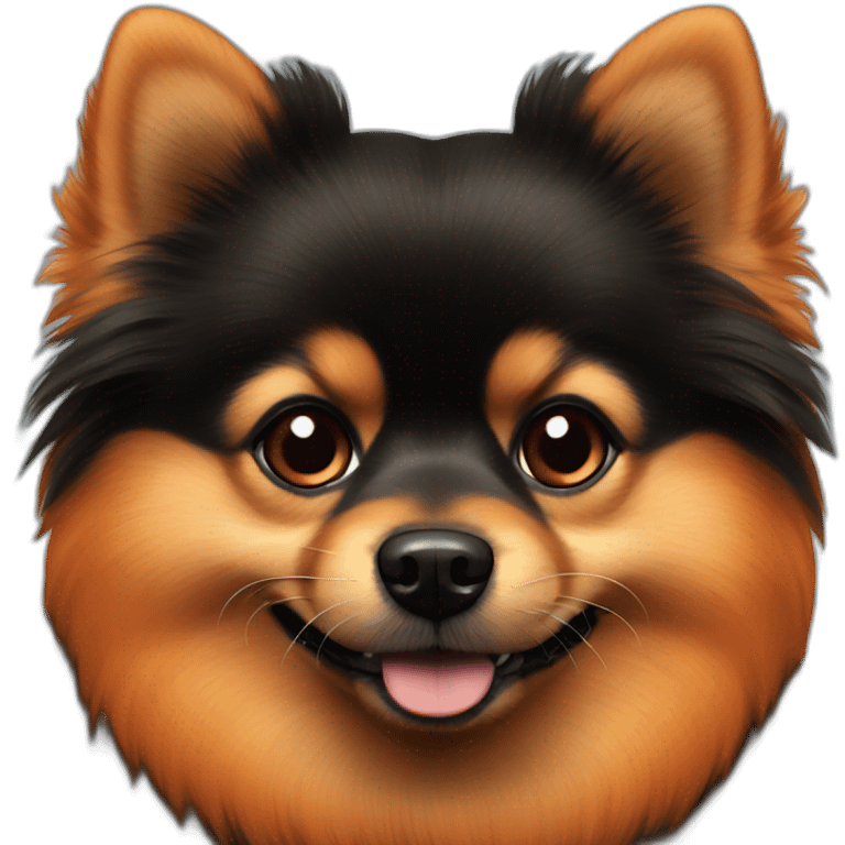 black-orange pomeranian emoji