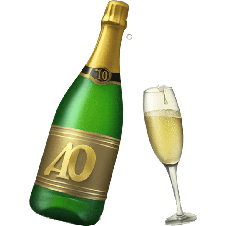 A 100 dollar bill having champagne  emoji