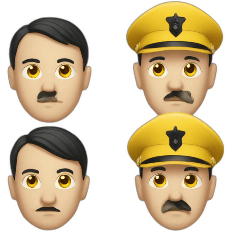 Hitler and yellow stars emoji