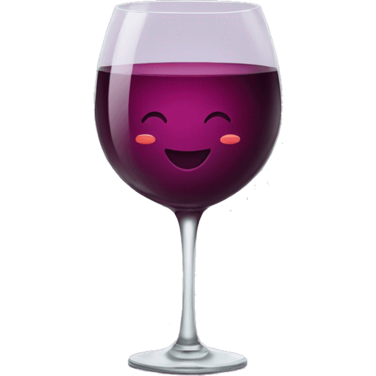 smiling wine glass but with wine that is more red, less purpole emoji