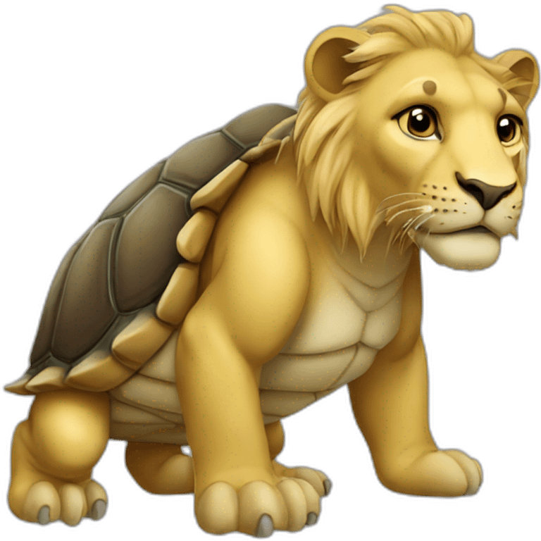 Tortue sur lion emoji