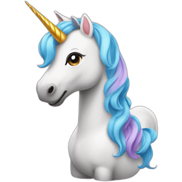 Unicorn celebrating birthday  emoji