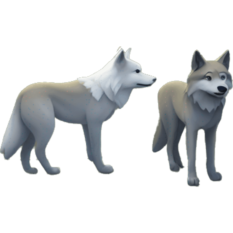 valley and wolf emoji