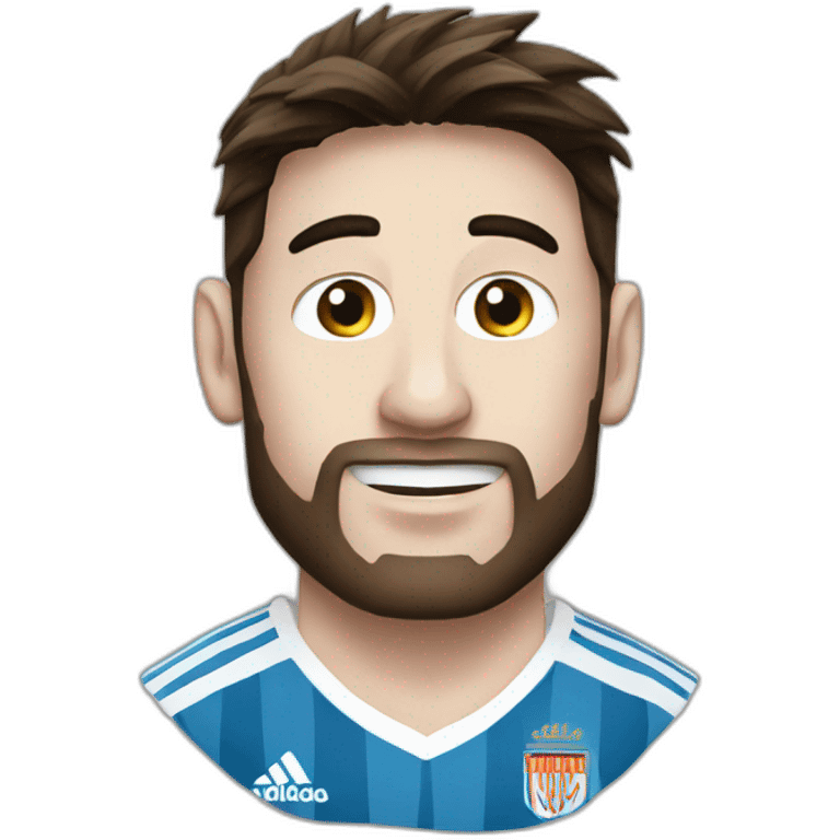 Messi with world cup emoji