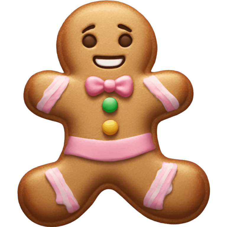 Pastel gingerbread man emoji