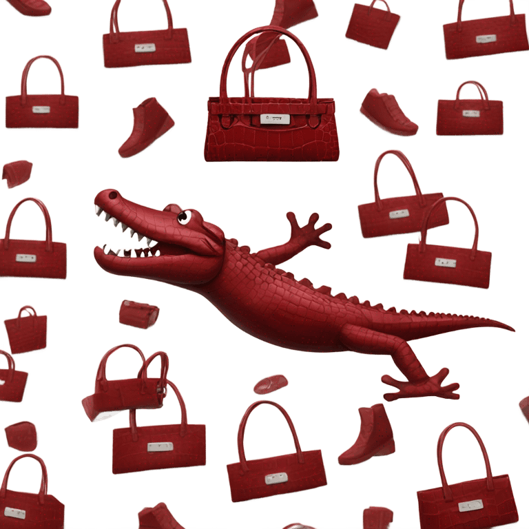 Crocodile dark red birkin  emoji