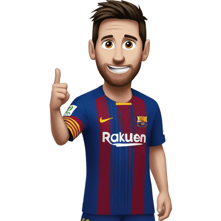 messi talking wity gesture emoji