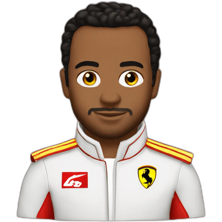 hamilton in ferrari emoji