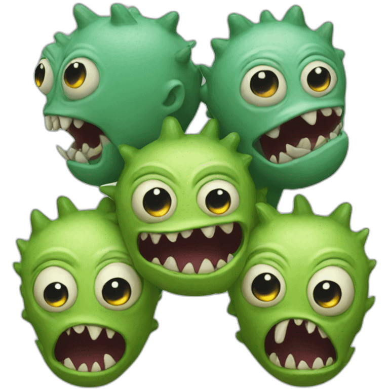 monster with 3 heads emoji