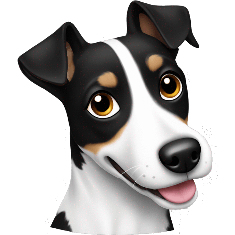 black and white jack russel  emoji