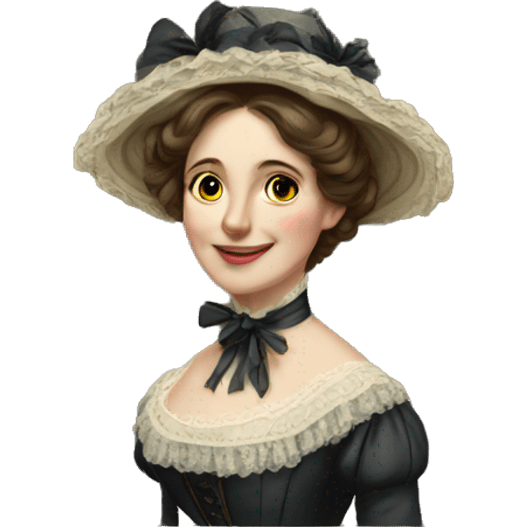 victorian woman frame emoji