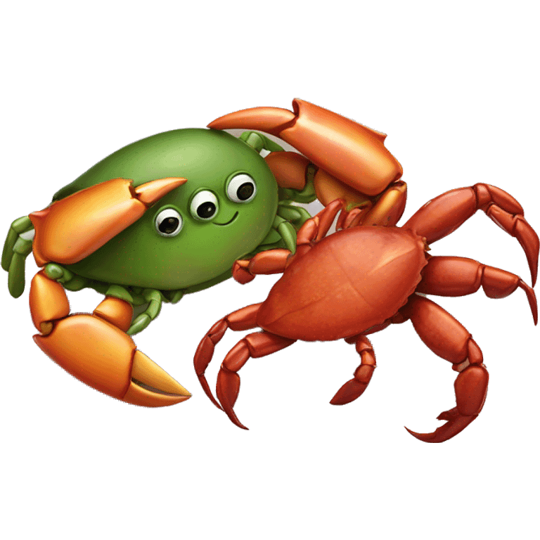 A crab and a scorpion hangout together emoji