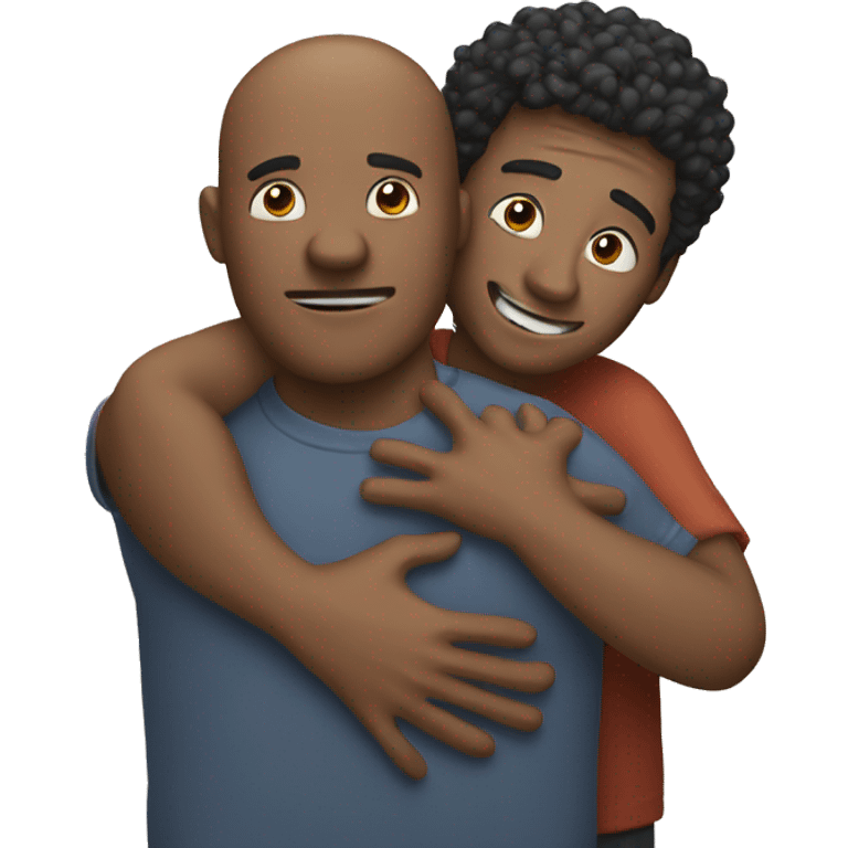 man with open hand of hug emoji