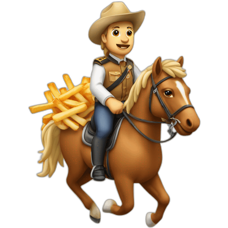 Poutine sur un cheval emoji