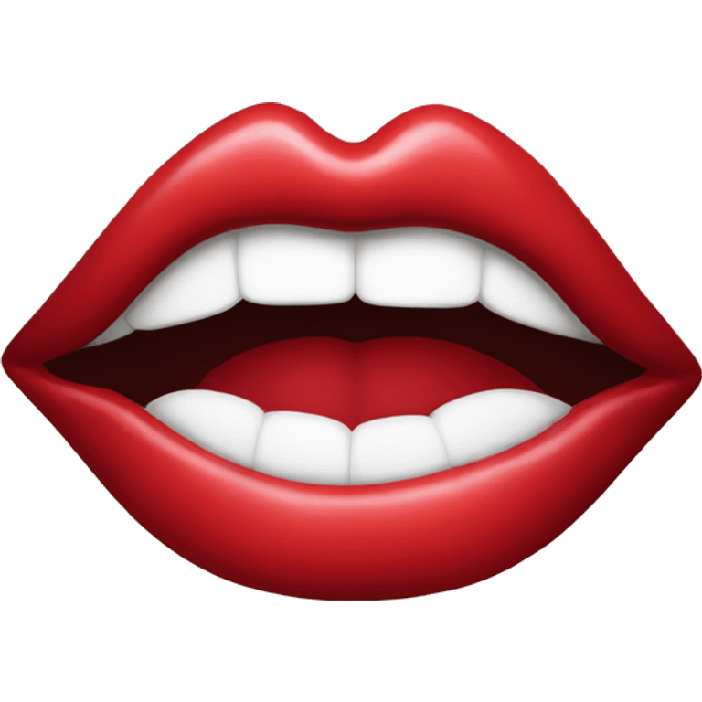 Red lips kiss emoji