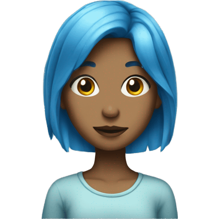 blue haired girl emoji