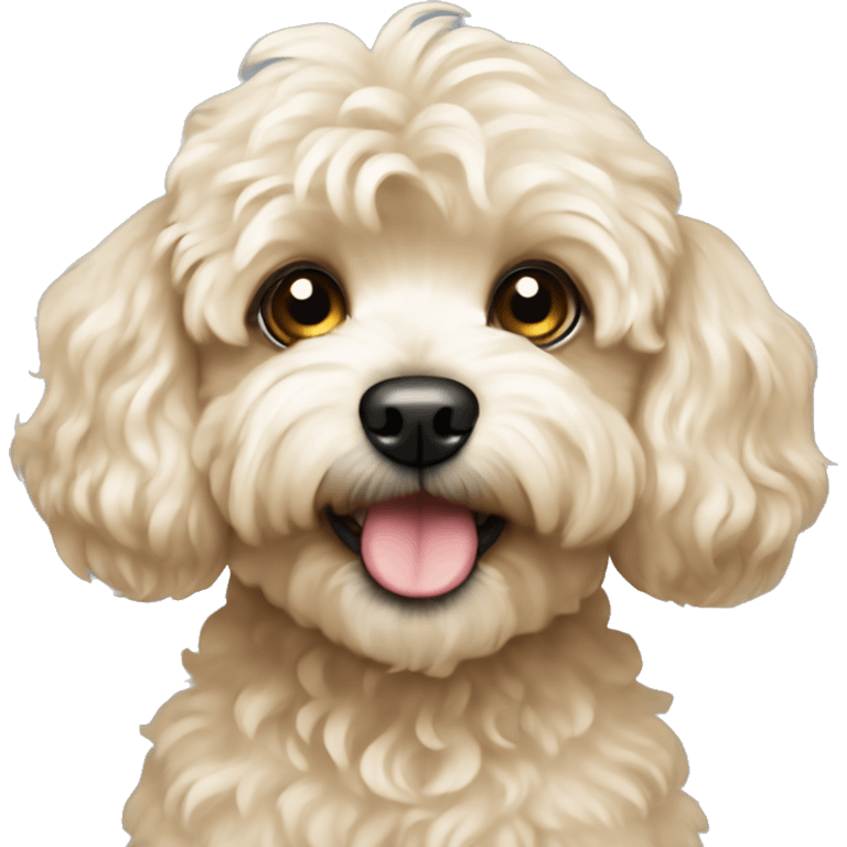 blonde maltipoo dog emoji