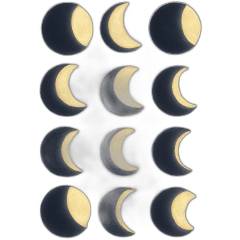 moon phases progression emoji