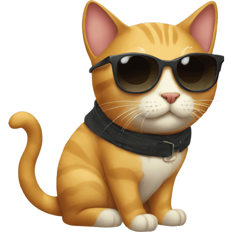 Cat with sunglasses emoji