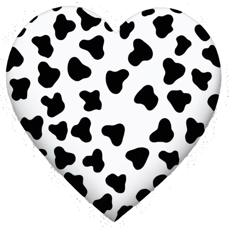 Cow print heart emoji