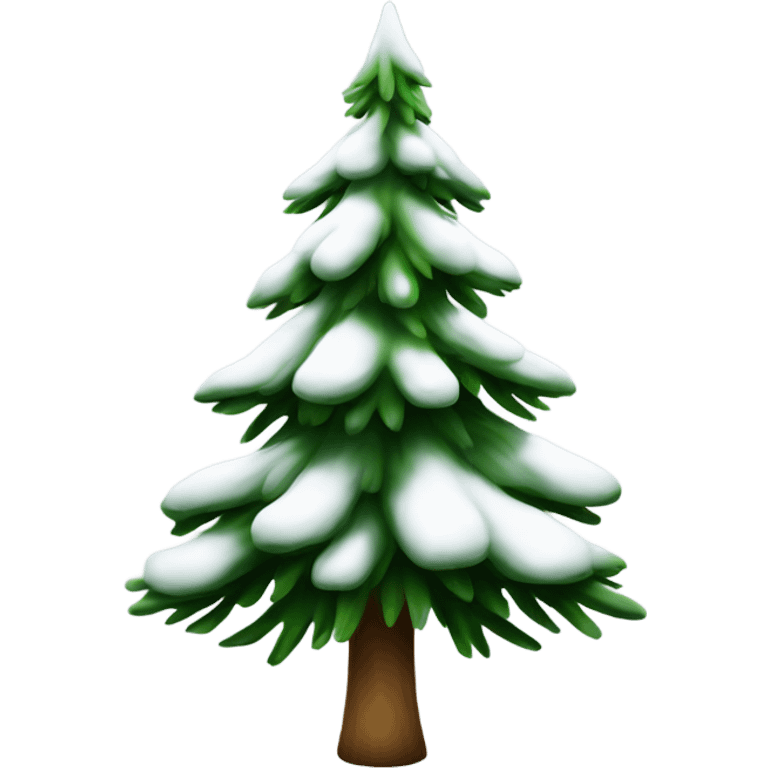  actual white fir christmas tree isolated.  emoji