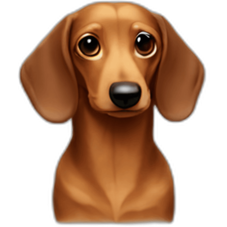 Dog head reality dachshund emoji