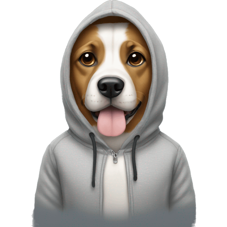 Dog wearing a hoodie  emoji