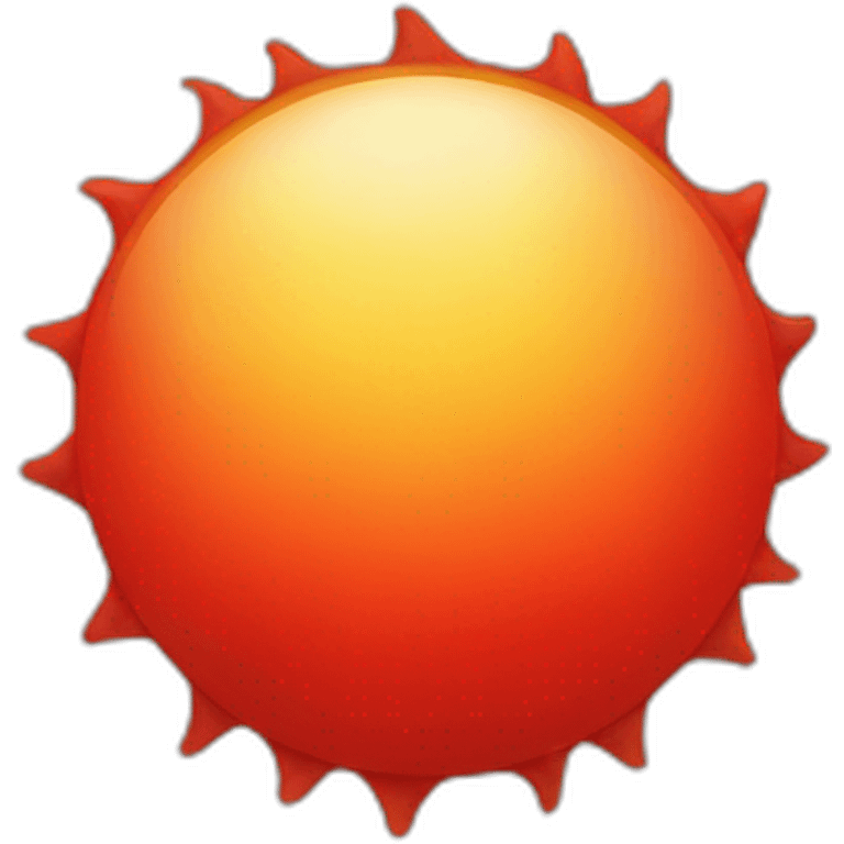 Red round sun emoji