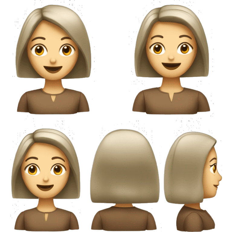 Genervte Frau mit lockigen Longbob emoji