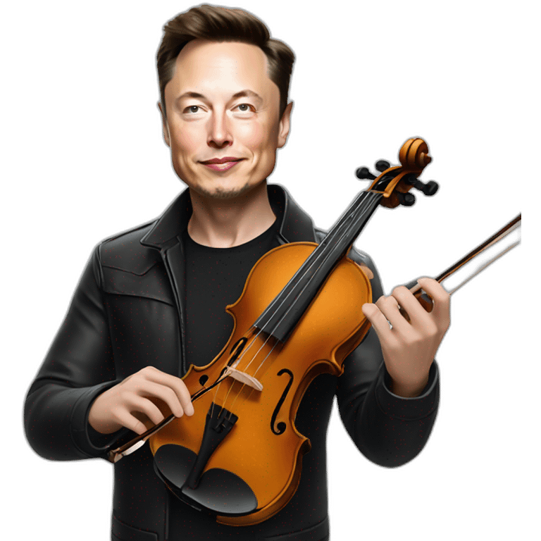 Elon musk playing violin emoji