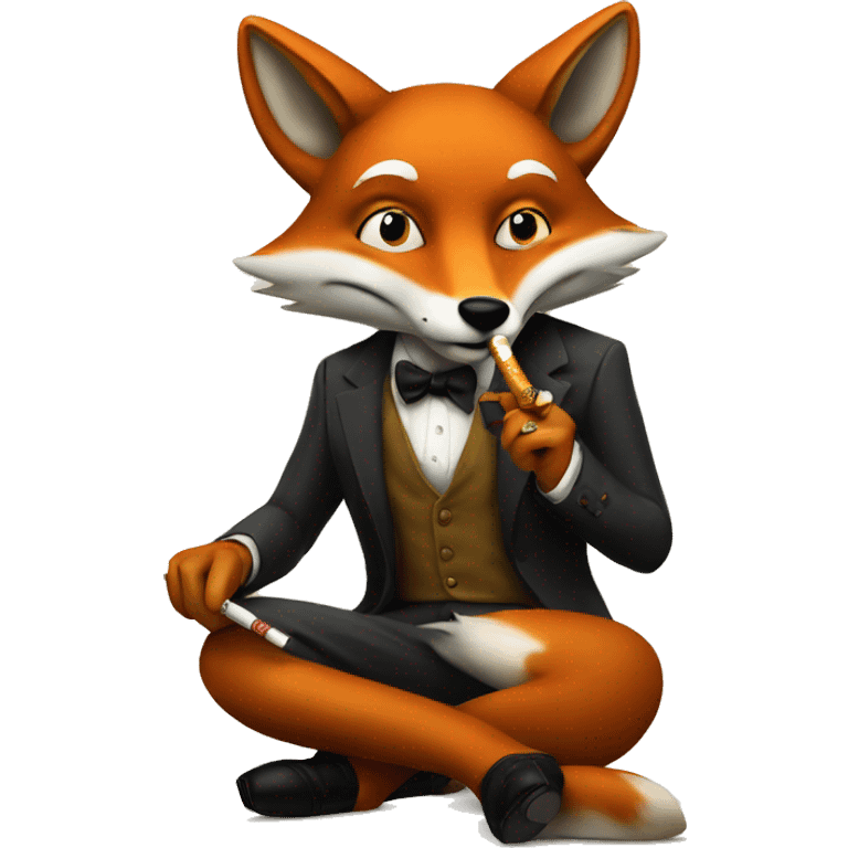 fox smooking a cigarrette emoji