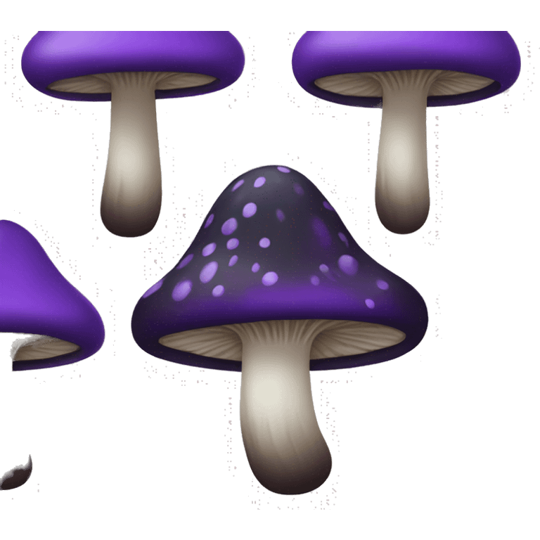 Black and purple mushroom emoji