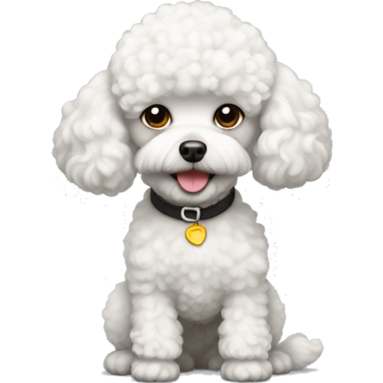 White toy poodle  emoji