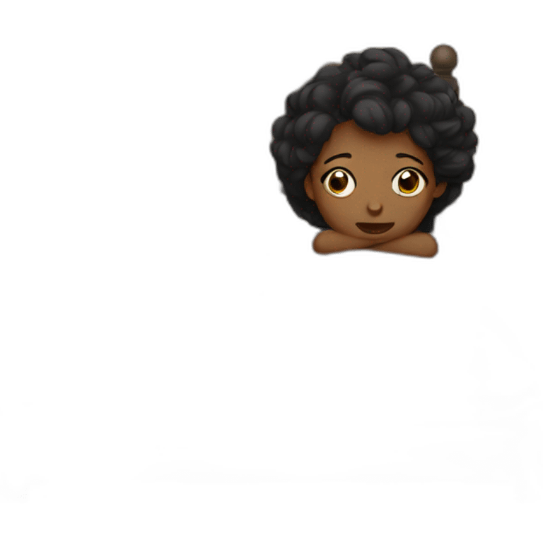 Black girl crying in her bed emoji