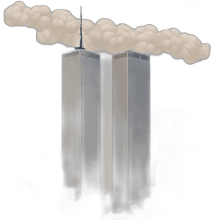 World Trade Center twin towers painting emoji