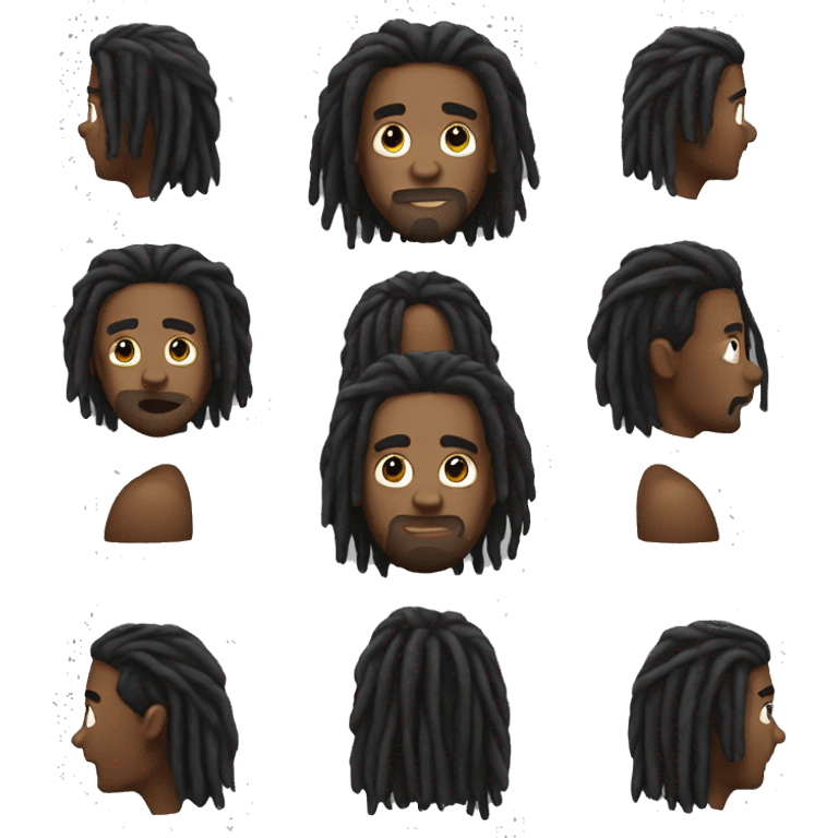 Black man with dreads emoji