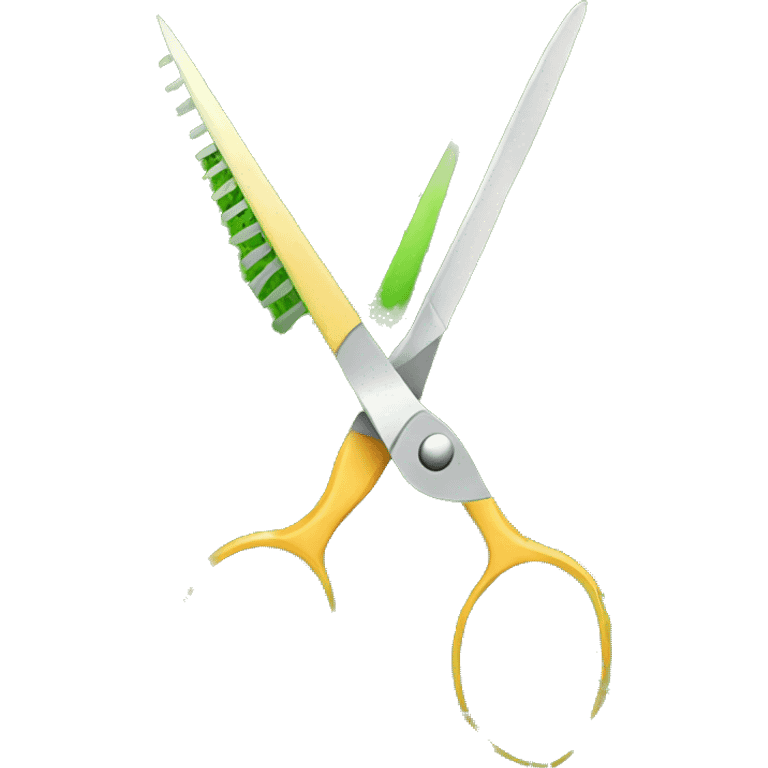 cut grass with scissors emoji