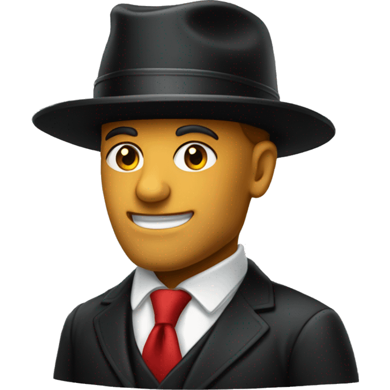 Freemason wearing tall black hat emoji