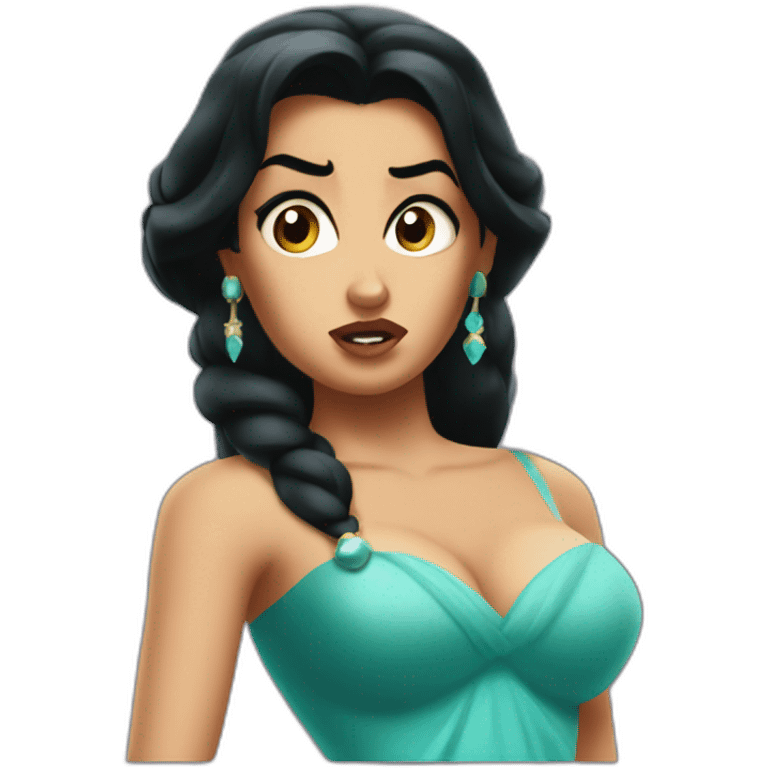 Princess Jasmine angry emoji