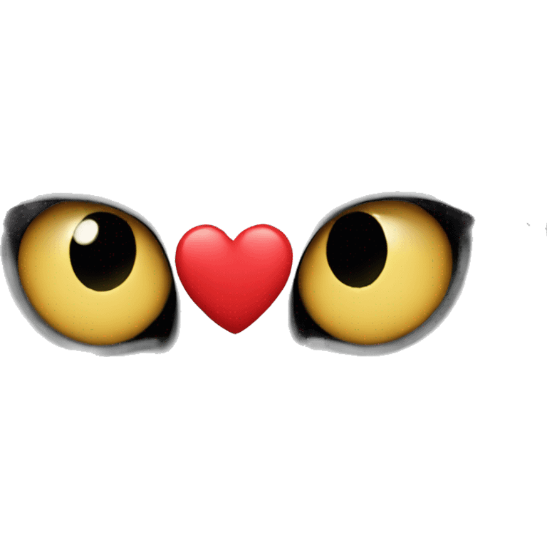 Heart with cat nose emoji